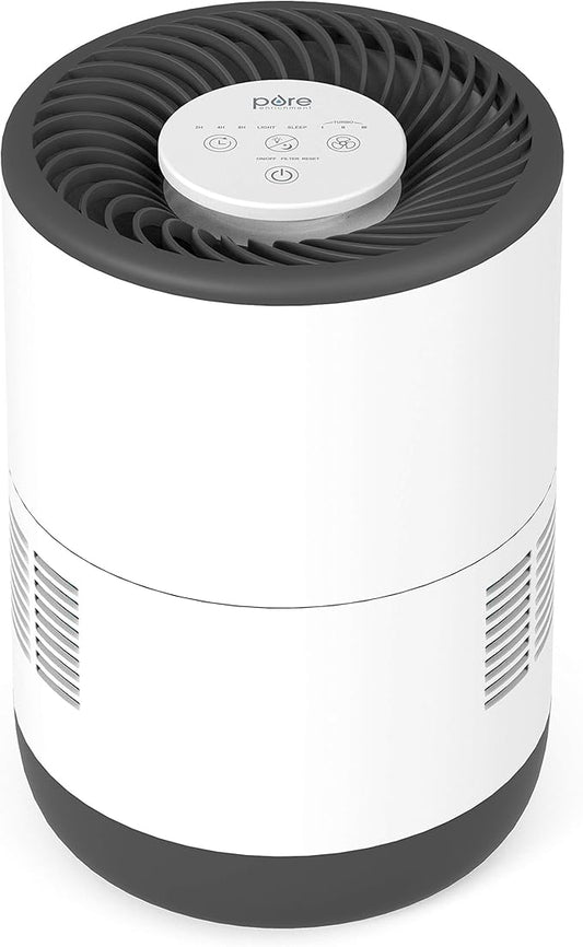 Pure Enrichment MistAire Eva - Mist-Free Evaporative Humidifier with Antibacterial Filter, 2.8-L Tank, 4 Speeds, Large Room Coverage up to 500 sq. ft., Night Light, Auto Shut-Off Timer, No White Dust