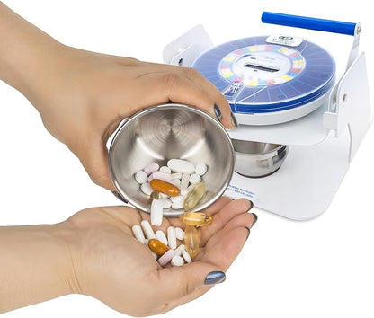 e-Pill MedTime Station Pro - Advanced Locked Automatic Pill Dispenser - Clear Lid