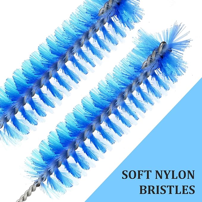 CPAP Cleaning Brush, CPAP Hose Cleaning Brush for 7 Feet Tubing, Fits 0.6 Inch & 0.75 Inch Diameter (15 mm & 19 mm), Easy to Use & Essential for Tube Maintenance (Blue)