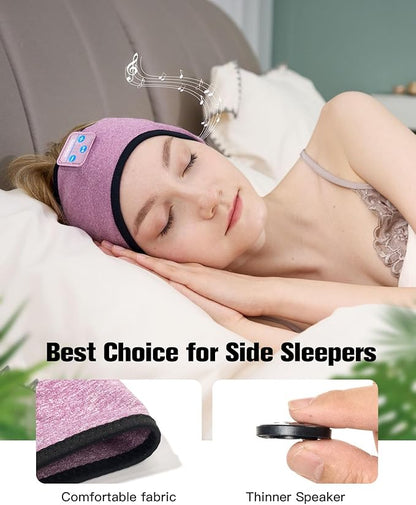 Voerou Sleeping Headphones Wireless Bluetooth 5.4 Headband, Sleep Music Earbuds Earphones with Ultra-Thin HD Stereo Speakers for Sleep Yoga Travel Workout, Unique Christmas Tech Gifts for Men Women
