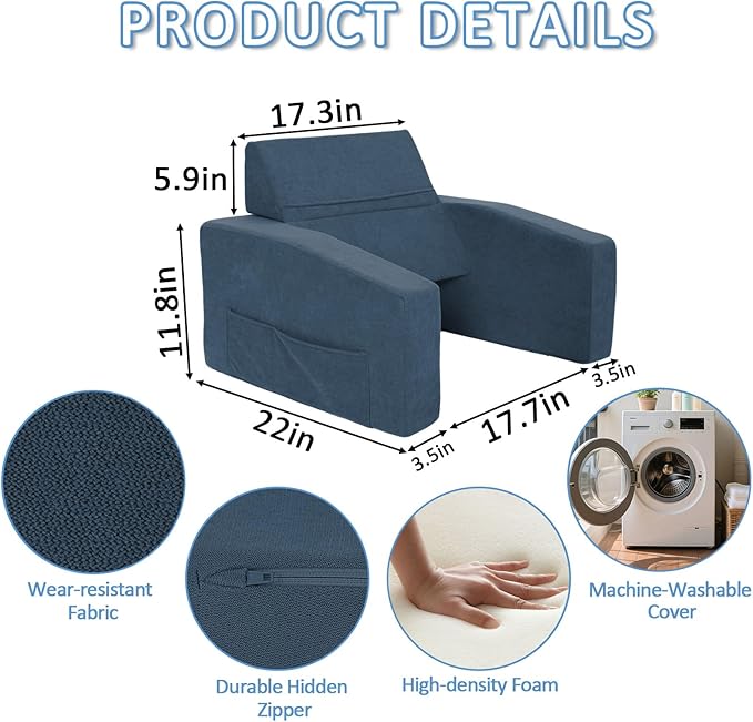 Lap Desk Pillow with Removable Cover Adjustable Angle Gaming & Machine Washable Reading Pillow for Adults Multipurpose Laptop Bed Tray with Arms for Working