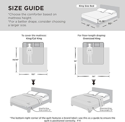 Bedsure Cooling Comforter King Size - Cooling Blankets for Hot Sleepers, Lightweight Comforter for Summer with Dual-Sided Cool Tech, Soft Breathable Cold Blanket for Sleeping, Grey, 102x90 Inches