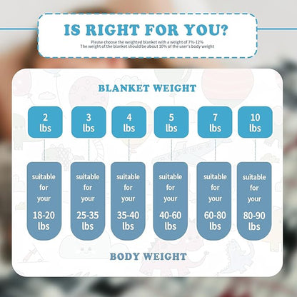 CuteKing Weighted Blanket - Weighted Blanket with Premium Glass Beads - Breathable Heavy Blanket for Comfort Sleep - Soft Thick Blanket All-Season(7lbs, 40"x60", Deer)
