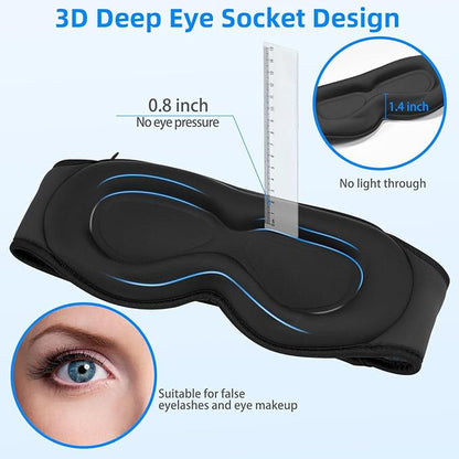 Sleeping Eye Mask with Headphones, Wireless Bluetooth 5.4 Sleep Mask for Men Women, Sleeping Headphones for Side Sleepers, Cool Gadgets Gifts