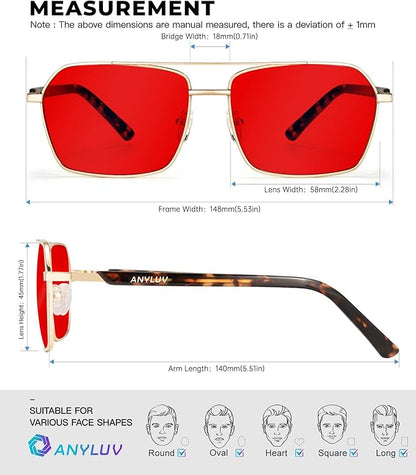 ANYLUV Blue Green Light Blocking Glasses for Men & Women - Sleep Enhancement & Eye Protection