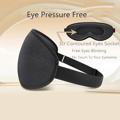 Sleep Mask for Side Sleeper Women Men,Blackout Eye Masks for Sleep,3D Contoured Sleeping Mask,Breathable Adjustable Eye Cover Blindfold with lash Extensions for Trave,Nap,Night Work