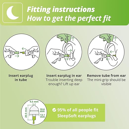 Alpine SleepSoft Sleeping Earplugs - Ultra Soft Filter for Side Sleeper - Reduce Noises & Improve Sleep - Reusable, Hygienic, Hypoallergenic Hearing Protection for Adults with Long Lasting Comfort