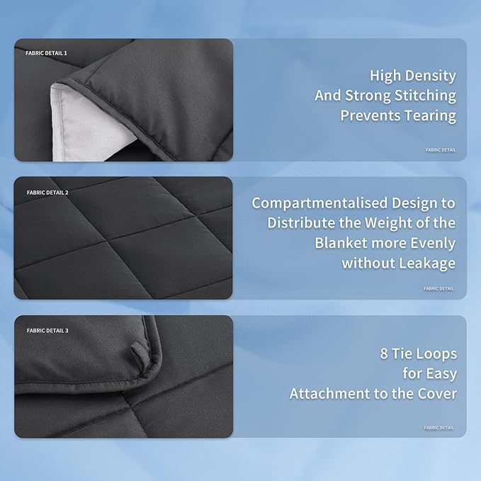 Topcee Weighted Blanket for Adults (15 lbs, 60" x 80") Queen Size Soft Cooling Heavy Blanket Sleeping, Apply to 130-160 lbs Body, Thick Breathable Blanket with Glass Bead, Easy Care