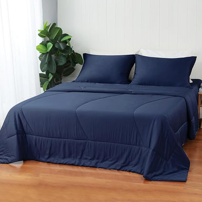 Bamboo Viscose All Season Comforter/Blanket - Ultra Soft & Breathable Comfort - Perfect Medium Weight for Snuggling Without Overheating - Enjoy Cozy Sleep All Night