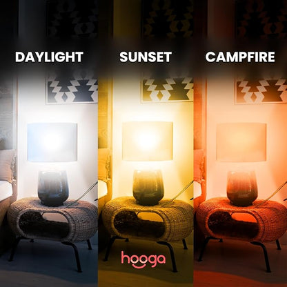 hooga Circadian Rhythm Full Spectrum LED Light Bulb - 2700K, 2100K, 1400K, Flicker-Free, Blue Light Free Night Mode, 7W Energy Efficient Warm White for Sleep, Relaxation & Focus - 2 Pack