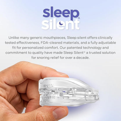 Anti Snoring Mouthguard – Adjustable Comfort Boil and Bite Mouth Guard for Snoring Support – Heat Moldable Design with Storage Case and Instructions for Easy Use