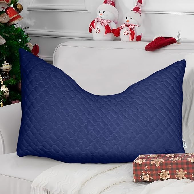 Side Sleeper Pillow for Neck and Shoulder Reilef, Ergonomic Design Medium Firm Pillow, Queen Size Bed Pillows for Sleeping, Cross Cut Memory Foam Pillows for Back, Stomach and Side Sleepers