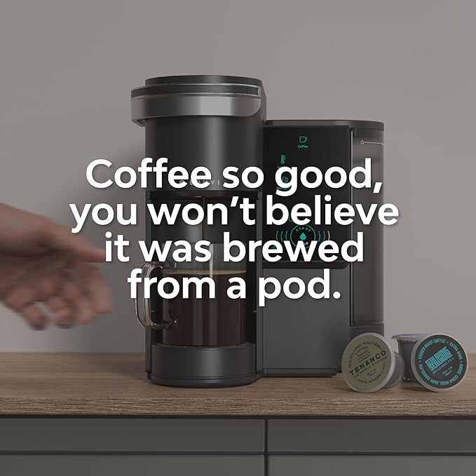 BRUVI The Bundle | Single-Serve Coffee System | Includes 20 Coffee and Espresso B-Pods Coffee Brewer