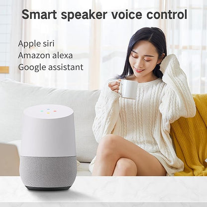 Smart Automatic Curtain Opener and Closer, Zigbee Curtain Robot with App, Voice, Remote Control for U/T Rails Compatible with Alexa, Google Home, Tuya, Smart Life APP