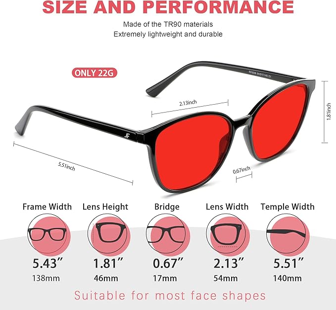 Sleep Blue Light Blocking Glasses for Men and Women, Computer Gaming Glasses Anti Eyestrain & UV Glare