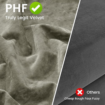 PHF Truly Velvet Euro Sham, 26"x 26",No Insert, 2 Pack Color Gradient Euro Throw Pillow Covers, Ultra Soft Cozy Pillow Covers for Home Decorative, No Shedding, No Pilling, Vetiver