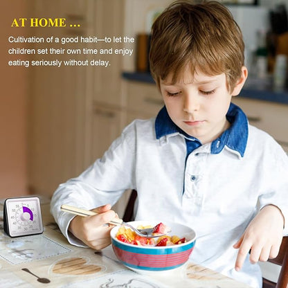 Secura 60-Minute Visual Countdown Timer for Kids & Adults, Classroom Time Management Tool (Purple & Black)