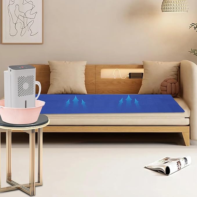 Water Cooling Mattress Pad, Bed Cooling System Mattress, Adjustable Wind Water Bed Cooler Ideal for Hot Sleepers Night Sweats, Low Noise, Single Size 63 X 27.5in