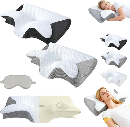 Sleep Apnea Pillow Pillows for Side Sleepers, Ergonomic Pillow, Breathable and Not Stuffy, Made Memory Foam, for Neck Support, for Side, Back, Stomach Sleepers