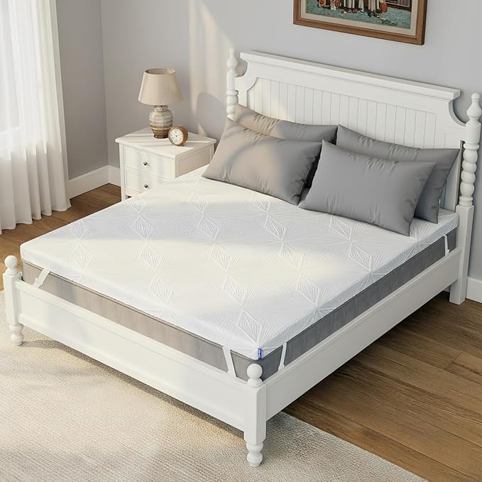 Ballad 3 Inch Gel Memory Foam Mattress Topper Queen Size, High Density Cooling Pad with Premium Removable Cover, Pressure Relief Bed Topper, (CertiPUR-US & Oeko-Tex Certified)