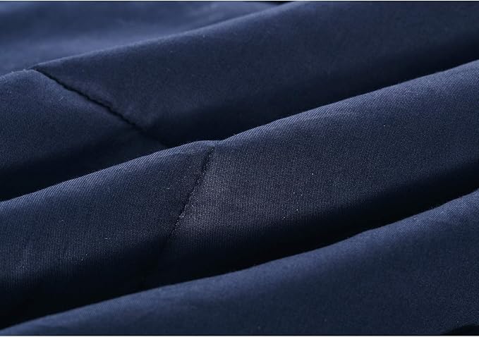 TONGDADA California King Size Weighted Blanket | 90''x108'',20lbs | Perfect for Couples | Premium Cotton Material with Glass Beads | Navy