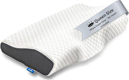 Derila Queen Size Pillowcase | Designed to Keep Your Memory Foam Pillow Covered and Protected with This Crisp, Clean, White Pillowcase Made from Premium Materials