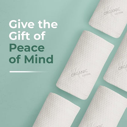 Memory Foam Mattress Protector - Organic Cotton, Eco-Friendly Greenshield Water Resistance, Kool-Flow Breathable Stretch Fabric, All USA Made, Best for Pillow-Top & Bed Topper Pads: California King