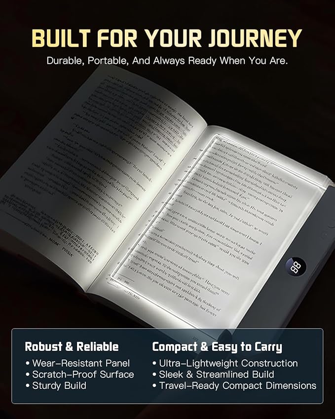 Book Light for Reading at Night Rechargeable Booklights Lighted Nighttime Accomplice That Doesn't Disturb with Dimming Warm Pink Shaped Mighty Bright Mini Battery Powered Shelf Merch Dream Girls