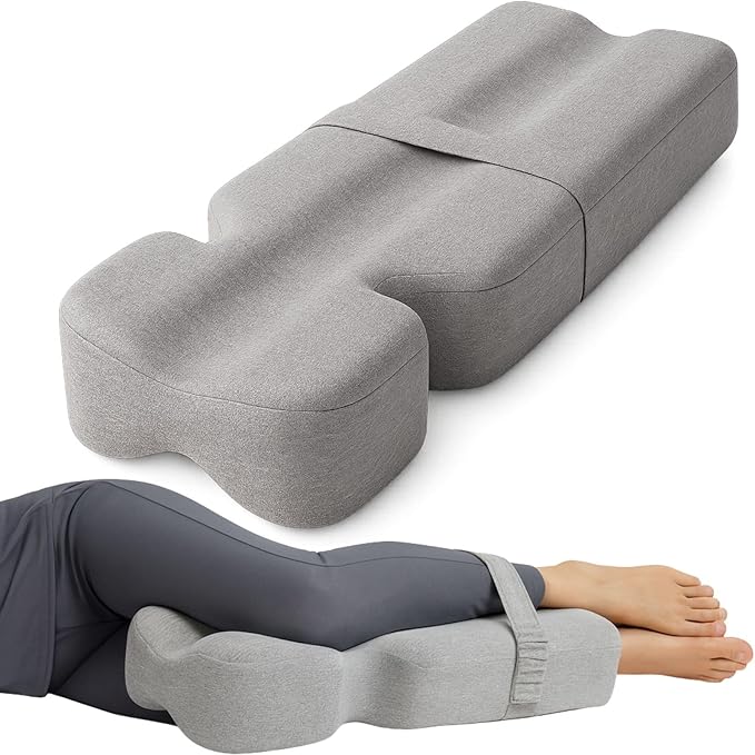 Leg Pillow for Side Sleeping - Hip Pain Pillow for Between Legs - Memory Foam Wedge for Hip, Knee, Back Relief, Pregnancy, Sciatica - Orthopedic Breathable, Machine Washable Cover