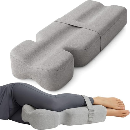 Leg Pillow for Side Sleeping - Hip Pain Pillow for Between Legs - Memory Foam Wedge for Hip, Knee, Back Relief, Pregnancy, Sciatica - Orthopedic Breathable, Machine Washable Cover