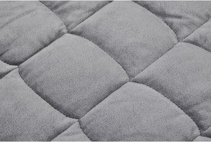 TONGDADA Weighted Lap Blanket 7lbs for Adult,Perfect for Relaxation, Lounging, Napping, Sleeping & Travel,Luxury Minky Weighted Body Blanket,Weighted Throw Blanket-Dark Grey Minky, 29" x 24"
