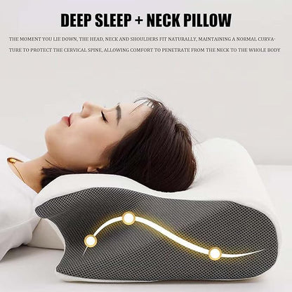 Sleep Apnea Pillow, Premium Memory Foam Pillow for Neck Pain Relief, Premium Ergonomic Pillows Side Sleeper for Adults