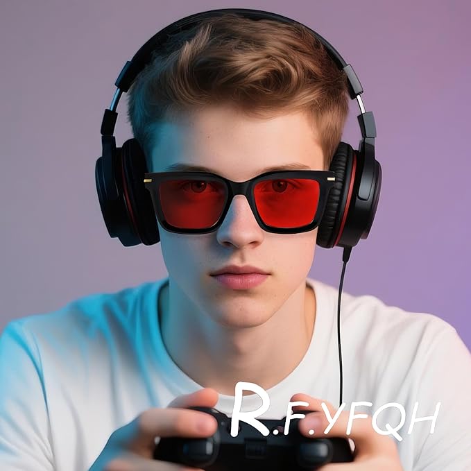 Sleep Blue Light Blocking Glasses for Men and Women, Computer Gaming Glasses Anti Eyestrain & UV Glare