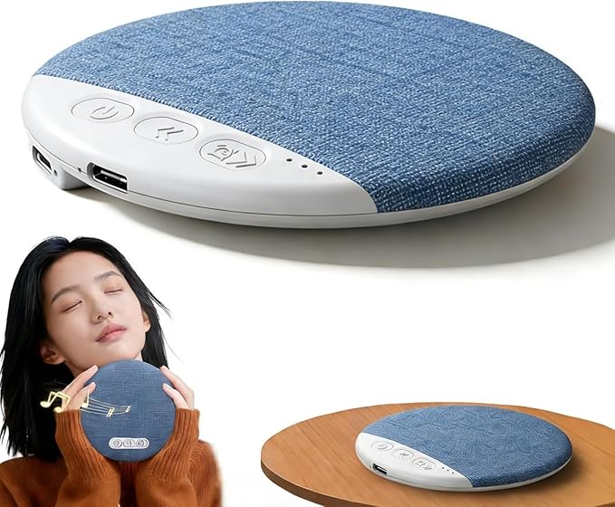 Pillow Speaker for Sleeping Bluetooth, Sleep Speaker Under Pillow with White Noise Timer, Mini Wireless Pillow Speaker with Stereo Sound for Side Sleepers (Blue)