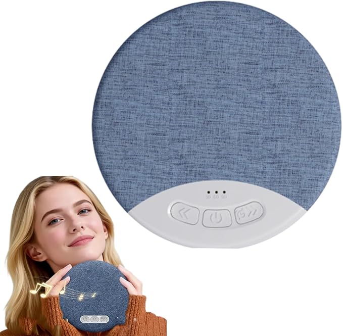 Bone Conduction Pillow Speaker, 11mm Ultra-Thin Pillow Bluetooth Speaker — Personal Audio & for Peaceful Nights, White Noise Timer Wireless Sleep Aid with Stereo Bass Private (Basic)