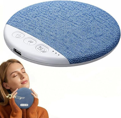 Pillow Speakers for Sleeping，Under Pillow Speaker with White Noise Timer, Mini Bone Conduction Sleep Aid with Stereo Bass (Blue)