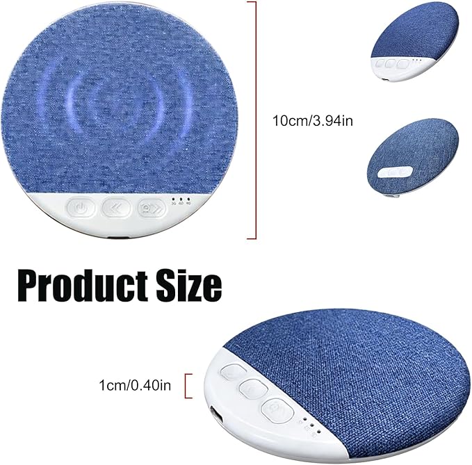 Sleep Pillow Speaker, Pillow Speaker with White Noise Timer Sleep Aid with Stereo Bass Private Sleep Headphones (Upgrade)
