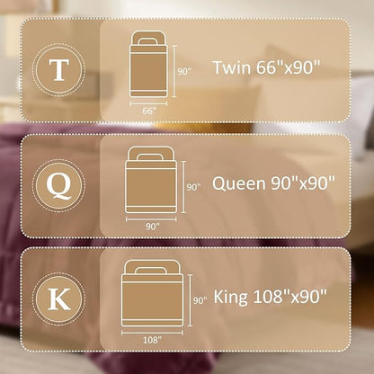downluxe King Size Blanket with Satin Trim, Lightweight Down Alternative King Blanket for All Season, Machine Washable (Maroon, 108 x 90 Inch)