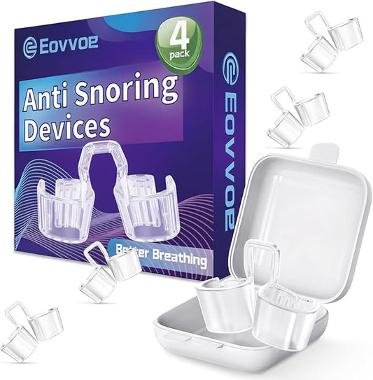 Anti Snoring Devices, Nose Vents Opener for Men and Women, 3-Gear Adjustable Fit, Individually Packaged & Portable, Helps Improve Airflow – 4 Pack