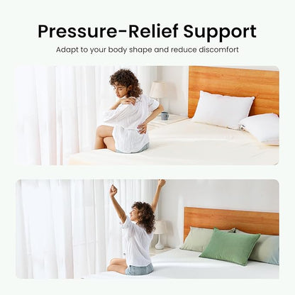 Marsail Twin Size Memory Foam Mattress Topper, 3 Inch Cooling Gel Infused with Soft Cover, CertiPUR-US and Oeko-TEX Certified, Sofa, RV, Camping