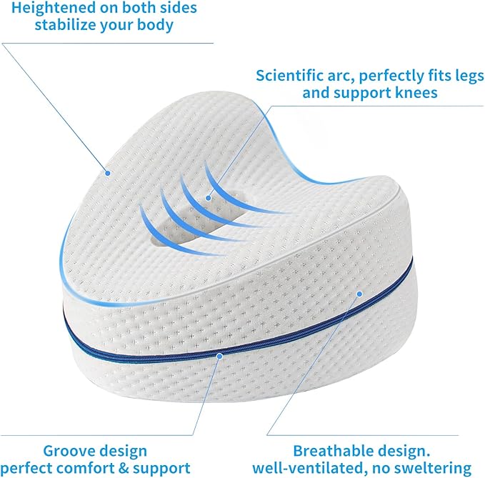 Leg Pillow, Knee Pillow for Side Sleepers, Leg Pillows for Sleeping, Knee Cushion for Sleeping,Suitable for Relieving Leg, Back, Knee Pain