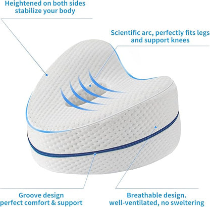 Leg Pillow, Knee Pillow for Side Sleepers, Leg Pillows for Sleeping, Knee Cushion for Sleeping,Suitable for Relieving Leg, Back, Knee Pain
