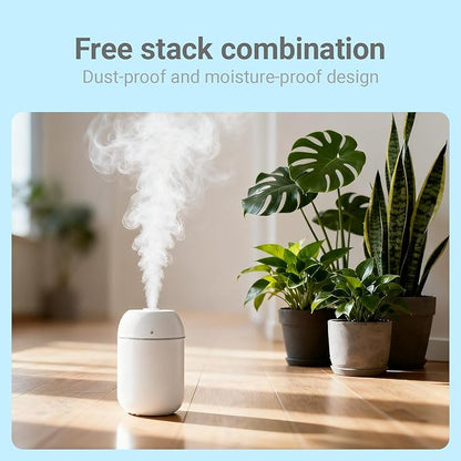 3 Pcs 330ml Small Cool Mist Humidifiers for Bedroom Indoor,Personal Mini Air Humidifier Easy Clean for Plants,Vaporizer for Congestion Portable,Desk Humidifiers for Office Bedside Nightstand Home