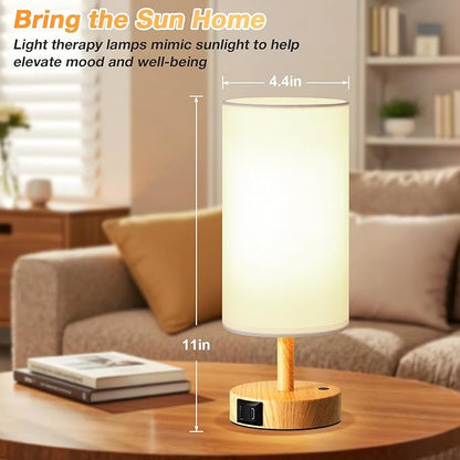 Dicoool Light Therapy Lamp 10000 Lux, Happy Light with Remote, Sun Lamp with 3 Color Temperature & Stepless Dimming, Happy Sunlight Lamp, Daylight Lamp for Home, Office, Use As Lift Mood, Happy Life