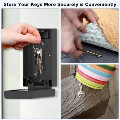 Smart Lock Box Fingerprint APP Bluetooth eLinksmart Electronic Key Safe with Digital Code, Weatherproof for Outdoor Wall/Door Mount - Large Capacity Key Hider for Realtors Airbnb Hosts Garage Security