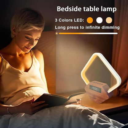 Sunrise Alarm Clock for Bedrooms Heavy Sleepers 15 Sleep Sounds White Noise Machine Baby/Adults 3 Color Table Lamp 10 Ringtones with PD22.5W USB C Fast Charger Birthday Gifts for Women