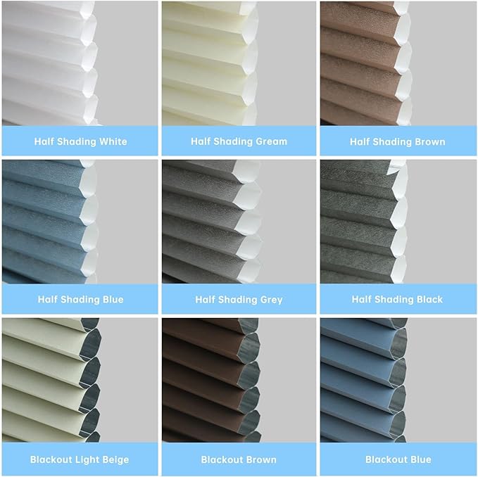 Cellular Shades Fabric Samples for Cellular Shades, Honeycomb Window Blinds Fabric Samples, Multicolor