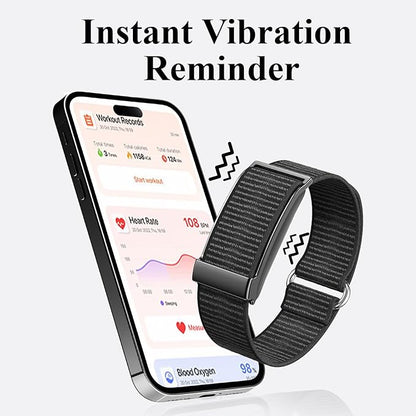 Smart Bracelet,Health and Fitness Tracker,24/7 Heart Monitor & Sleep Tracker, Multi-Sport Tracker Wristband with Free APP (Black)