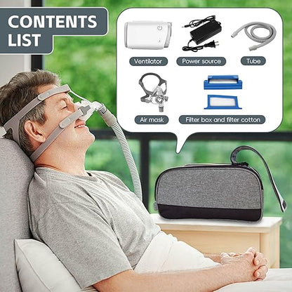 CPAP Travel Bag Compatible with ResMed AirMini Machine & Accessories, Portable CPAP Equipment & Supplies Carrying Bag, Compact CPAP Organizer Storage Bag with Compartments,Grey(Bag Only)