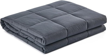 RelaxBlanket Premium Cotton Adult Weighted Heavy Blanket | 60''x80'',20lb | Enjoy Natural Deep Sleep | Dark Grey